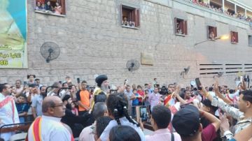 ترانيم وزغاريد.. مشهد مهيب في احتفالات أم النور بمغارة جبل دير درنكة