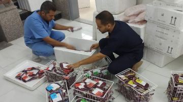 الصحة الفلسطينية: 6000 وحدة دم وصلت إلى قطاع غزة اليوم الصحة الفلسطينية: 6000 وحدة دم وصلت إلى قطاع غزة اليوم