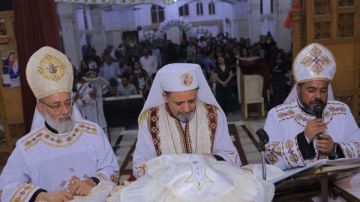 الأنبا بشارة يترأس قداس المناولة الاحتفالية بكاتدرائية أم النعم الإلهية بأبوقرقاص البلد