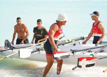 منتخب مصر يحصد برونزية البطولة الدولية للتجديف الشاطئي