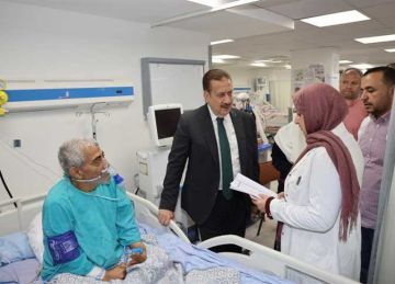 محافظ المنوفية يفاجئ مستشفى حميات شنتنا الحجر للاطمئنان على الخدمات الطبية