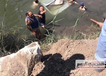 مصرع أب ونجله في انقلاب سيارة ببحر الخادمية في كفر الشيخ