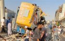 مصرع 3 وإصابة 7 في تصادم تريلا وأتوبيس وسيارتين بالأوتوستراد - eg