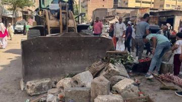 الجيزة تعيد الانضباط بمحيط سوق البطران ومنطقة التأمين الصحي وشارع زغلول