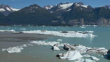 ذوبان الجليد يكشف عن جزيرة جديدة في ألاسكا ذوبان الجليد يكشف عن جزيرة جديدة في ألاسكا