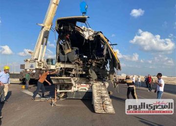 مصرع وإصابة 35 شخصا في انقلاب أتوبيس على الطريق الصحراوي الشرقي بالأقصر