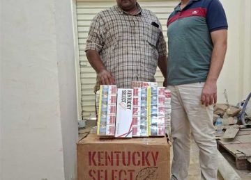 مصادرة 1100 علبة سجائر أجنبية مجهولة المصدر في حملة لـ تموين العامرية (صورة)