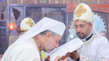 الأنبا عمانوئيل يترأس قداس المناولة الاحتفالية برعية العائلة المقدسة بجراجوس