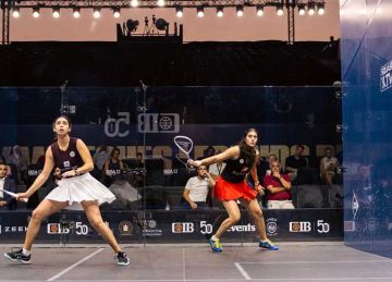 فيروز أبو الخير تهزم نور الشربيني وتتأهل لنصف نهائي بطولة مصر الدولية للاسكواش فيروز أبو الخير تهزم نور الشربيني وتتأهل لنصف نهائي بطولة مصر الدولية للاسكواش