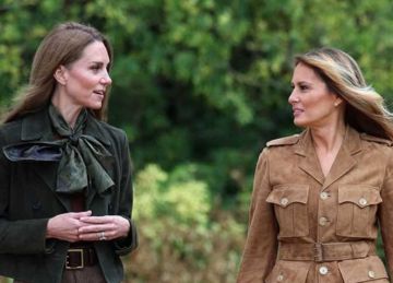 الاتنين لبسوا الجلد المدبوغ.. إطلالات كيت ميدلتون وميلانيا ترامب في خريف 2025