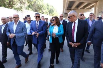 وزيرة التنمية ومحافظ الجيزة يتفقدان أعمال تطوير محيط مستشفى بولاق الدكرور