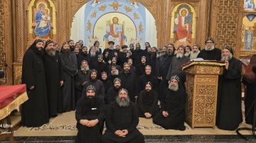 رسامة 4 رهبان جدد بدير العذراء والأنبا يحنس بطريق العلمين