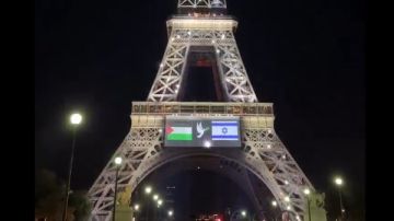 برج ايفل يتضامن مع مبادرة ماكرون للاعتراف بفلسطين برج ايفل يتضامن مع مبادرة ماكرون للاعتراف بفلسطين