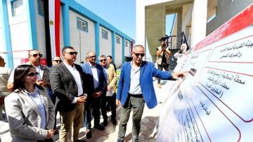 وزير الإسكان ومحافظ البحيرة يفتتحان محطة الصرف الصحي بمركز بدر