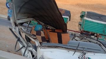 إصابة 20 شخصا فى انقلاب ميكروباص بمحور 30 يونيو