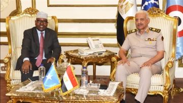 الفريق أول عبدالمجيد صقر يلتقى وزير الدفاع الصومالى