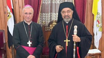 البطريرك الأنبا إبراهيم إسحق يستقبل رئيس لجنة اللاجئين بمجلس الأساقفة الألمان