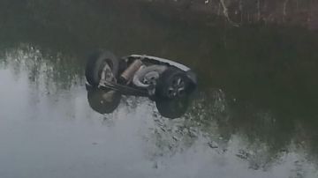 سقوط سيارة ملاكي بترعة الملاح بأسيوط وإنقاذ قائدها