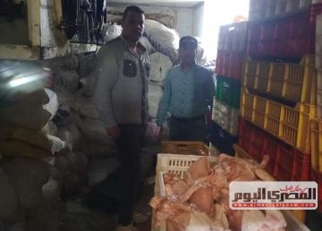 ضبط أكثر من طن دواجن مذبوحة خارج المجازر الحكومية بـ بيلا في كفر الشيخ