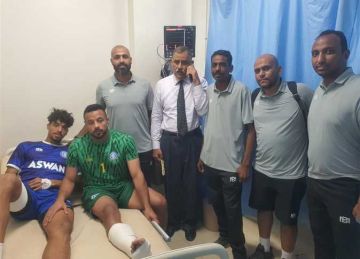  بعد اصابته بـ ارتجاج في المخ .. خروج لاعب أسوان من المستشفي