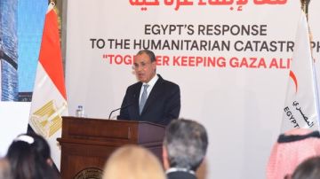 وزير الخارجية يشيد بجهود الهلال الأحمر المصري والمتطوعين في دعم قطاع غزة صور