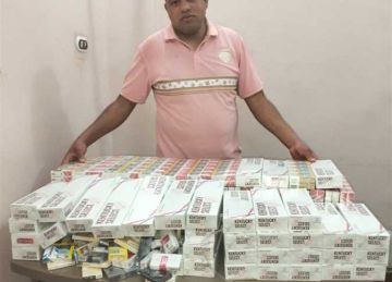 مصادرة 555 علبة سجائر وعبوة زيت ليكويد مجهولة المصدر في حملات لـ تموين الإسكندرية مصادرة 555 علبة سجائر وعبوة زيت ليكويد مجهولة المصدر في حملات لـ تموين الإسكندرية