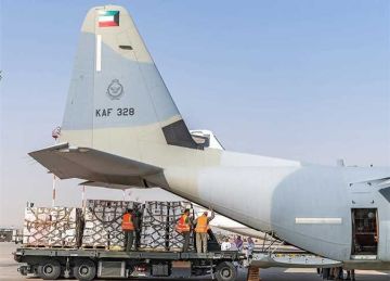 مطار العريش يستقبل طائرة مساعدات كويتية لصالح غزة