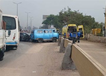 بعد تصادم سيارتين.. عودة الحركة المرورية لطبيعتها على الطريق الزراعى بالقليوبية