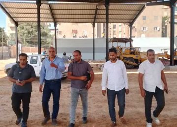 تواصل أعمال إنشاء مشروع تطوير موقف سيارات سمالوط بالمنيا (صور)