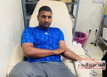 طلاب التربية العسكرية يتبرعون بالدم لمستشفي كفرالشيخ الجامعي