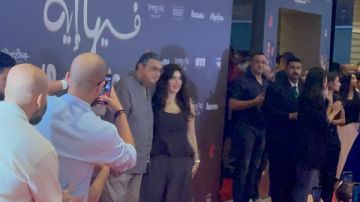 غادة عادل وماجد الكدواني في العرض الخاص لفيلم فيها إيه يعني