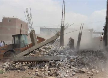 إزالة 11 حالة تعد على الأراضي الزراعية وأملاك الدولة بالخانكة في القليوبية