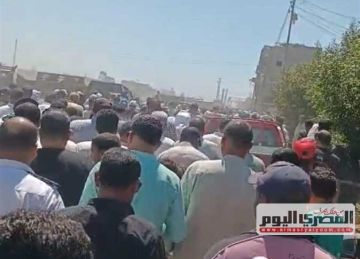 وداع مهيب لأمين شرطة ضحية حادث طريق جمصة في الدقهلية