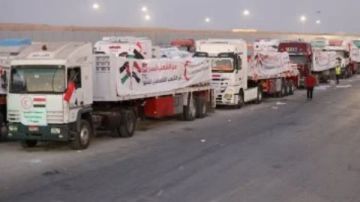 دخول شاحنات خيام وأغطية لتلبية احتياجات نازحي غزة من العدوان الإسرائيلي