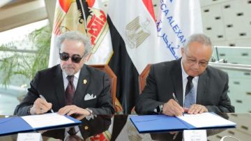 توقيع بروتوكول تعاون بين مكتبة الإسكندرية ونقابة اتحاد كتاب مصر