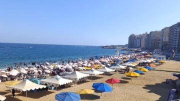 رفع الرايات الحمراء بأبوتلات وتباين ألوان الرايات بشواطئ الإسكندرية رفع الرايات الحمراء بأبوتلات وتباين ألوان الرايات بشواطئ الإسكندرية