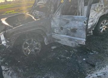 ماس كهربائي وراء احتراق سيارة جيب على الطريق الحر بطوخ في القليوبية