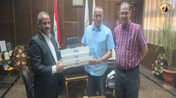 حماة الوطن يتبرع بجهاز منظار رحمي لمستشفيات جامعة أسيوط دعما للمرضى حماة الوطن يتبرع بجهاز منظار رحمي لمستشفيات جامعة أسيوط دعما للمرضى