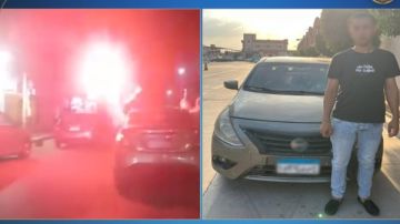 ضبط قائد سيارة قام بحركات إستعراضية حاملا ألعاب نارية بيده بالغربية