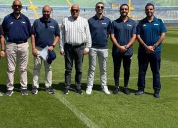  فيفا يعاين استاد الدفاع الجوي قبل مواجهة بيراميدز وأوكلاند سيتي