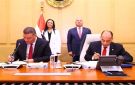 كامل الوزير ومايا مرسي يشهدان توقيع بروتوكولا لرعاية المسنين المحالين للتقاعد من الصناعة - eg