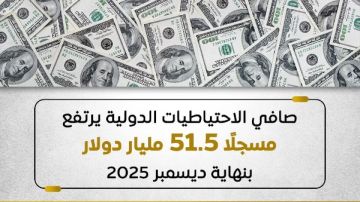الاحتياطات الدولية تحقق صافي زيادة 4.4 مليار دولار