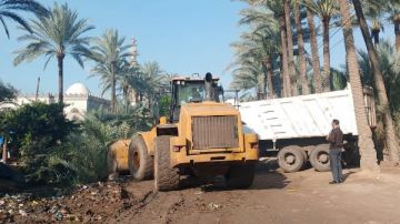 كفر الشيخ.. حملة موسعة لتمهيد الطرق بقرى الجزيرة الخضراء صور