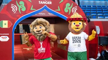 لقاء فريد يجمع تميمتي الألعاب الأوليمبية للشباب وكأس الأمم الأفريقية صور