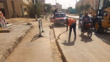 الوادي الجديد تبدأ ترميم ورصف مسار حفر شبكات الغاز الطبيعي