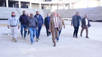 بدء التشطيبات النهائية لصالة الألعاب الرياضية الدولية بجامعة سوهاج