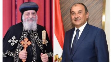 وزير قطاع الأعمال العام يهنئ البابا تواضروس بعيد الميلاد