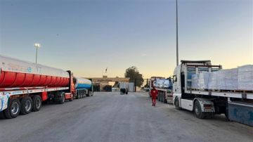 الهلال الأحمر يواصل مد غزة بمساعدات غذائية وعلاجية عبر قافلة زاد العزة 113