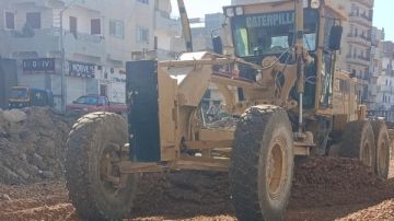 محافظ كفر الشيخ يتابع أعمال رصف طريق المستشفى بمطوبس .. صور