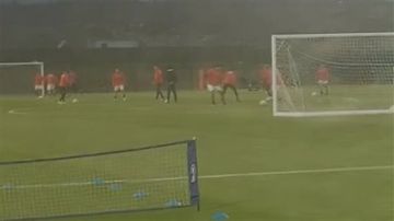 قبل مباراة السنغال.. هطول أمطار غزيرة على مران منتخب مصر في طنجة